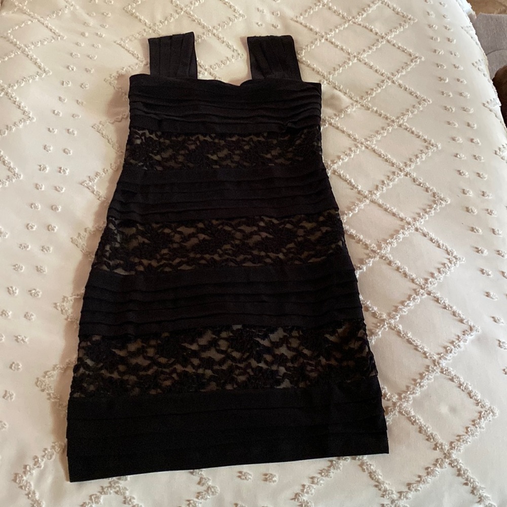 Black Lacey bodycon dress